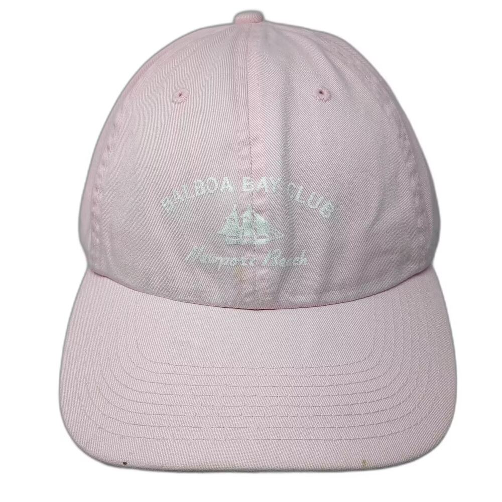 Fahrenheit Pink Baseball Cap Balboa Bay Club Newport Beach Embroidered Hat OS